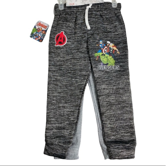 NWT Marvel Avengers 2 Pack Of Boy's Joggers/Sweatpants light Gray & Dark Gray - Picture 6 of 14